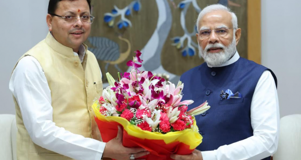 Uttarakhand CM pushkar singh dhami with pm modi