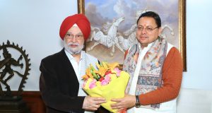 CM Dhami Meets Minister Hardeep Puri