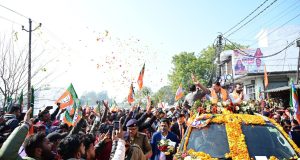 CM Pushkar Singh Dhami roadshow