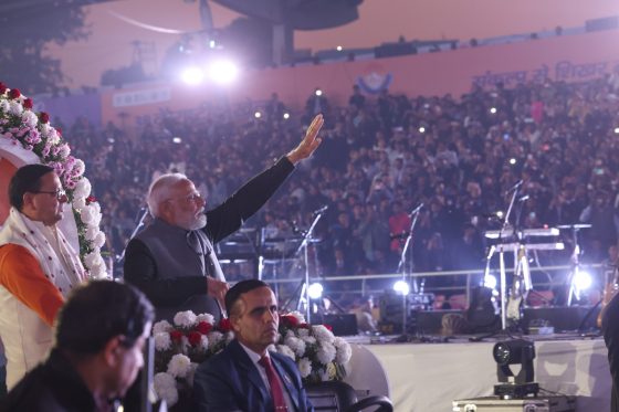 PM Narendra Modi and CM Pushkar Singh Dhami at the inaugural ceremony