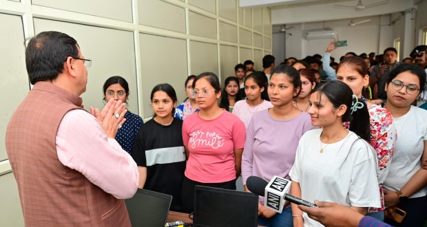 Pushkar Singh Dhami surprise inspection at transit camp Rishikesh