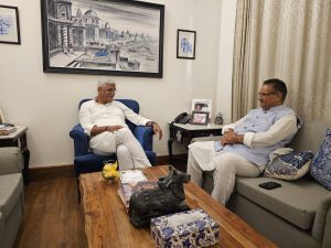 Minister Ganesh Joshi Meets Union Minister Gajendra Singh Shekhawat