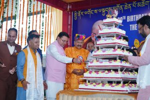 CM Dhami Greets Dalai Lama on 90th Birthday
