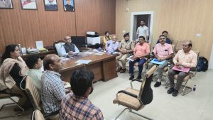 Secretary Vinod Kumar Suman meeting at SEOC Dehradun