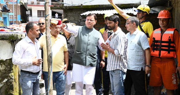 CM Pushkar Singh Dhami visits Syanachatti to meet disaster affected people