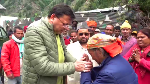 CM Pushkar Singh Dhami meeting with disaster affected people