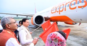CM Dhami flag off Dehradun Bengaluru Air India Express service