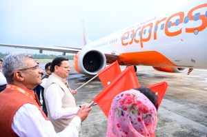 CM Dhami flag off Dehradun Bengaluru Air India Express service
