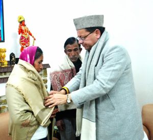 CM Pushkar Singh Dhami meets Late Ankita Bhandari's parents