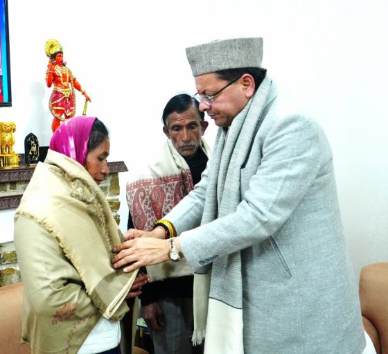 CM Pushkar Singh Dhami meets Late Ankita Bhandari's parents